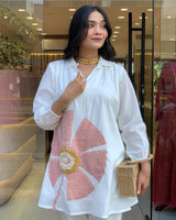 Elegant Embroidery Premium Cotton Co-ord Set