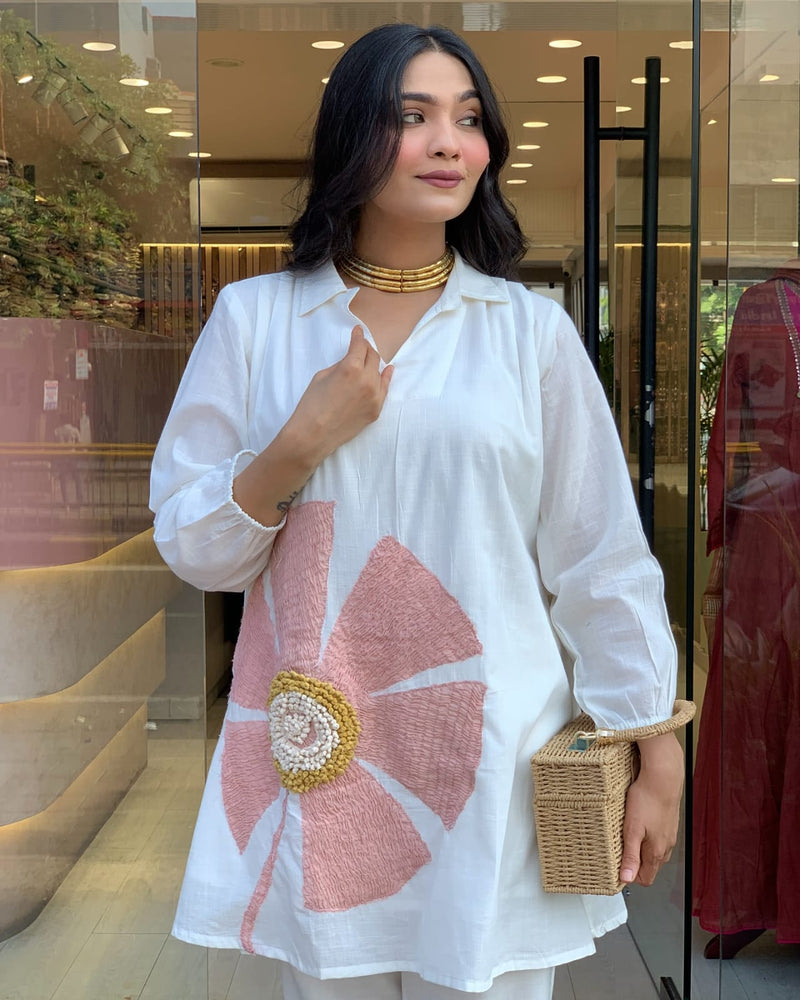 Elegant Embroidery Premium Cotton Co-ord Set