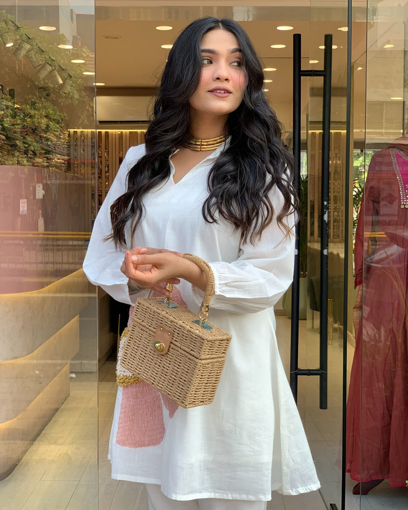 Elegant Embroidery Premium Cotton Co-ord Set