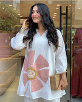 Elegant Embroidery Premium Cotton Co-ord Set