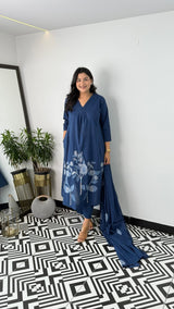 Premium Cotton Kurti Pant Dupatta Set