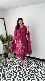 Premium Cotton Kurti Pant Dupatta Set
