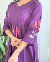 Beautiful Pure Cotton Pleated Kurta Pant Set