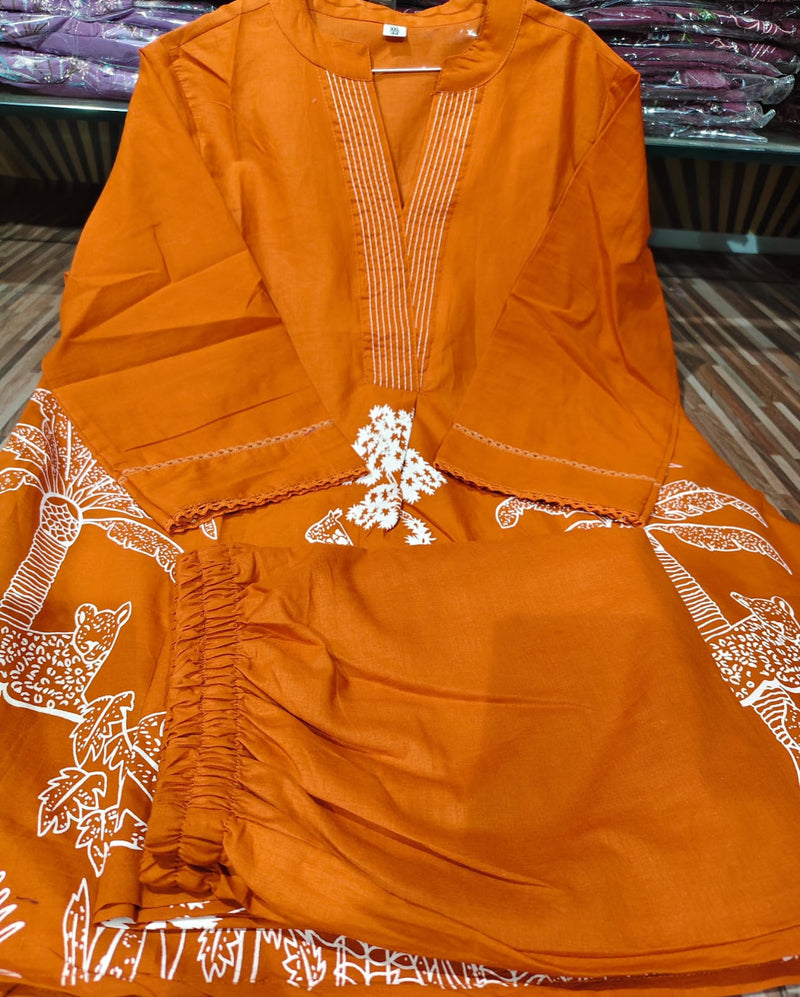 premium pure cotton kurti pant set