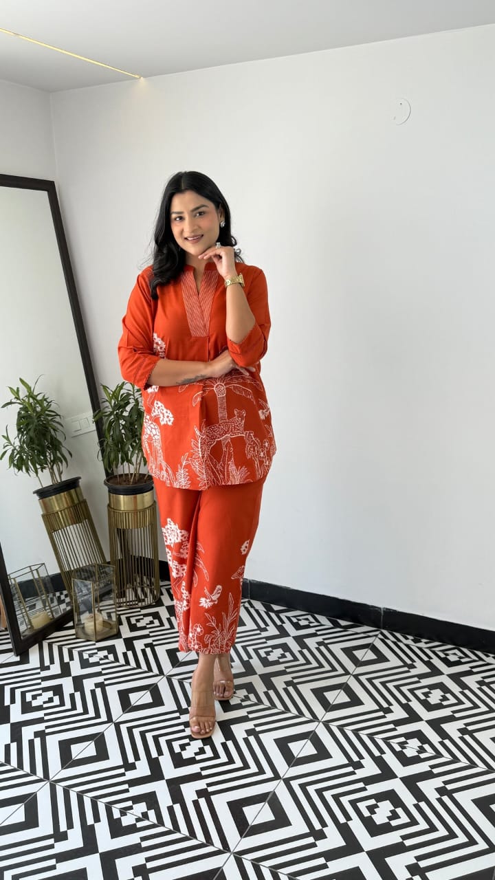 premium pure cotton kurti pant set