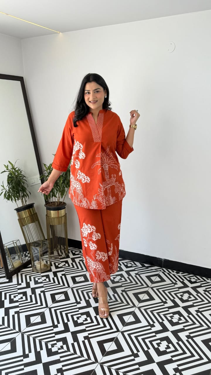 premium pure cotton kurti pant set