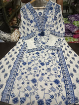Floral Motif Printed Cotton Kurti Pant Dupatta Set
