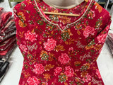 Trendy Cotton Rayon Kurti Pant Dupatta Set