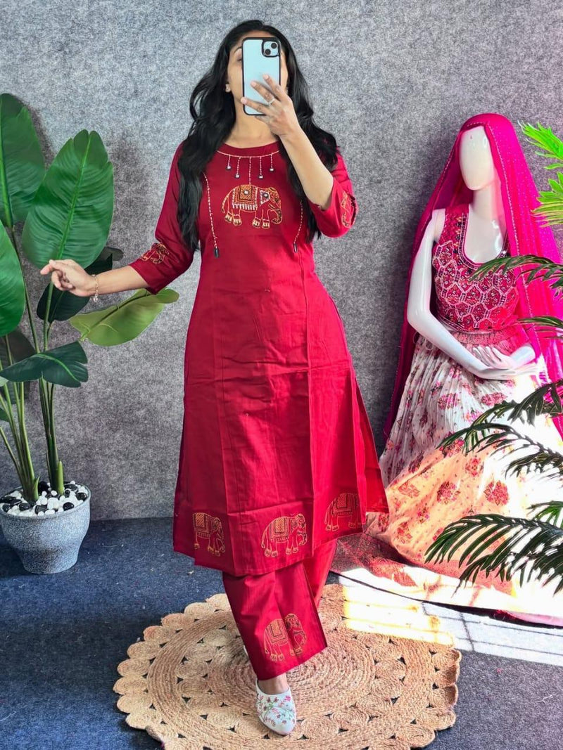 Easy-Breezy Summer Cotton Kurta Pant Set