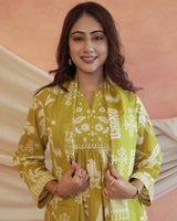 Flaired Anarkali  Kurta Pant Dupatta Set