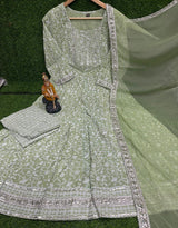 Premium Quality Rayon Kurti Pant with Dupatta