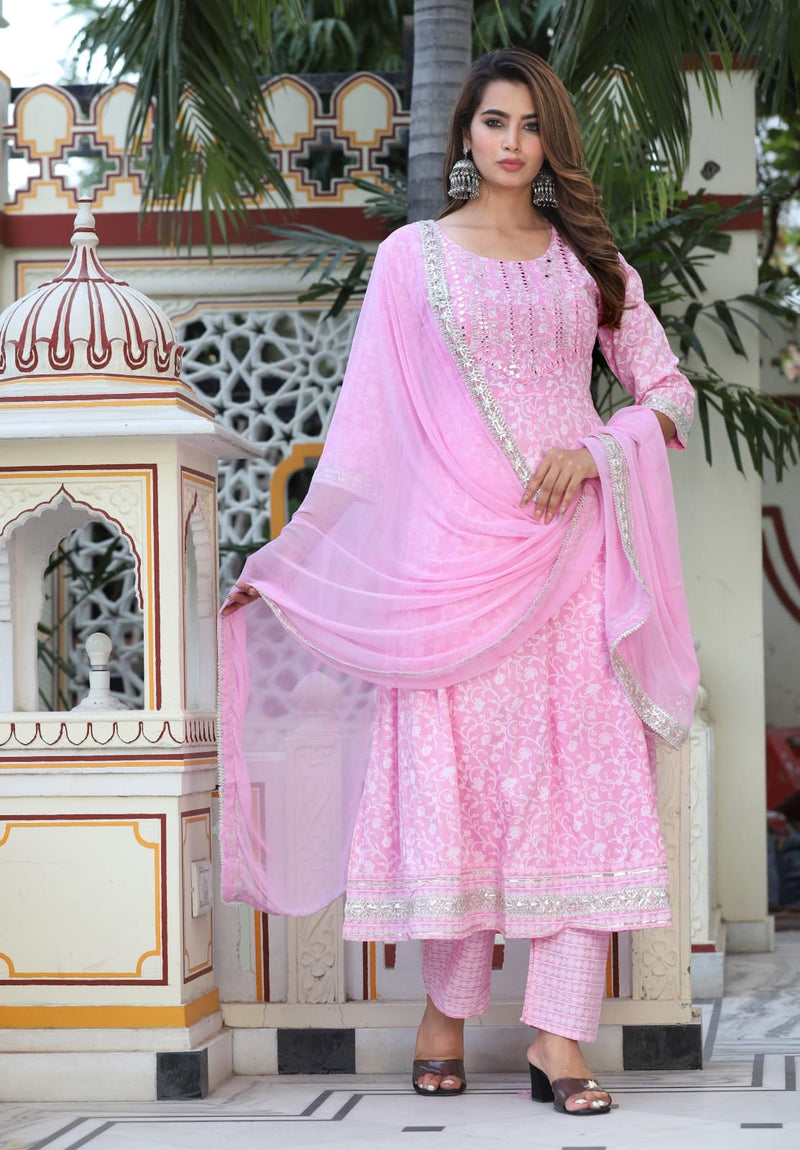 Premium Quality Rayon Kurti Pant with Dupatta