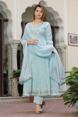 Premium Quality Rayon Kurti Pant with Dupatta