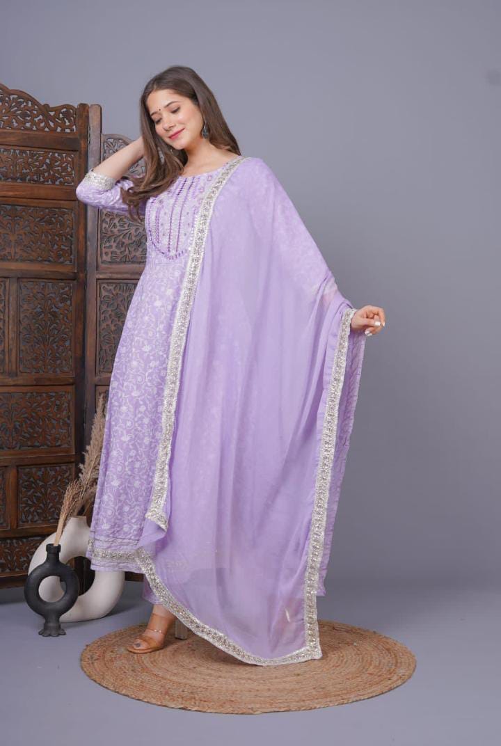 Premium Quality Rayon Kurti Pant with Dupatta