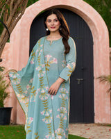 Special Designs for Navratri & Diwali  Elegant 3-Piece Cotton Suit Set