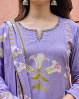 Special Designs for Navratri & Diwali  Elegant 3-Piece Cotton Suit Set
