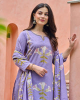 Special Designs for Navratri & Diwali  Elegant 3-Piece Cotton Suit Set