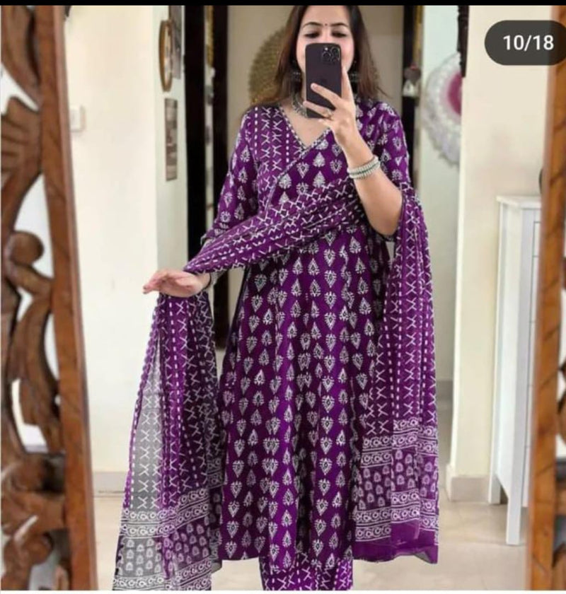 Elegant Angrakha Style Kurta Set
