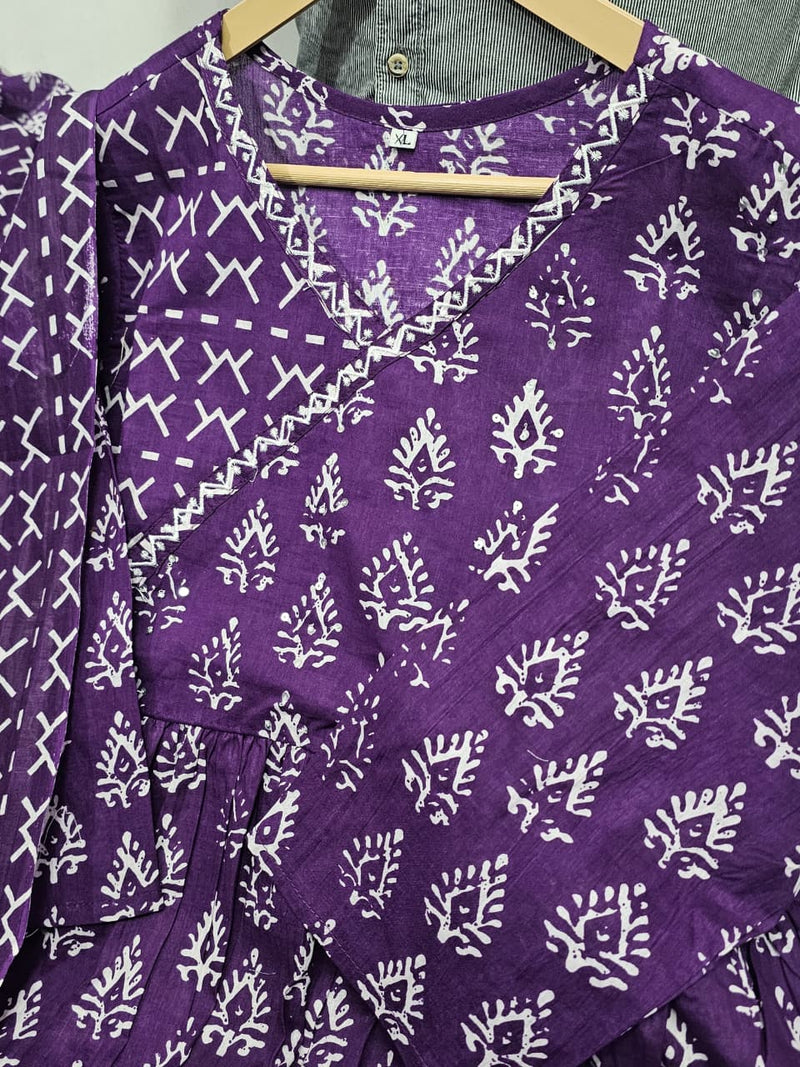 Elegant Angrakha Style Kurta Set