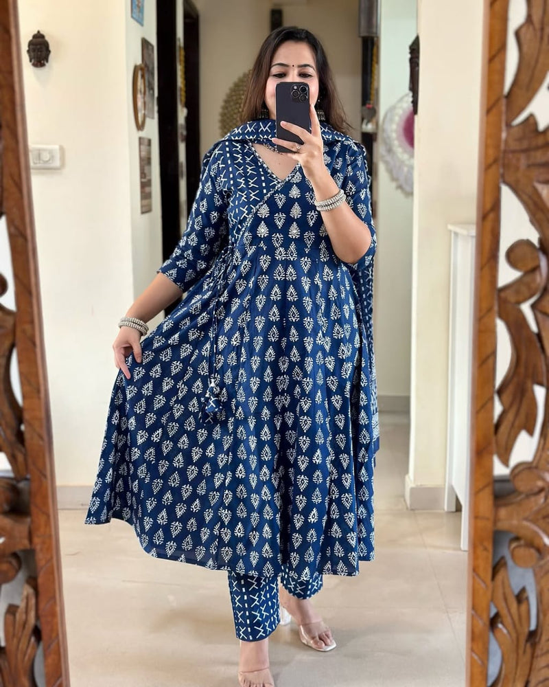 Elegant Angrakha Style Kurta Set