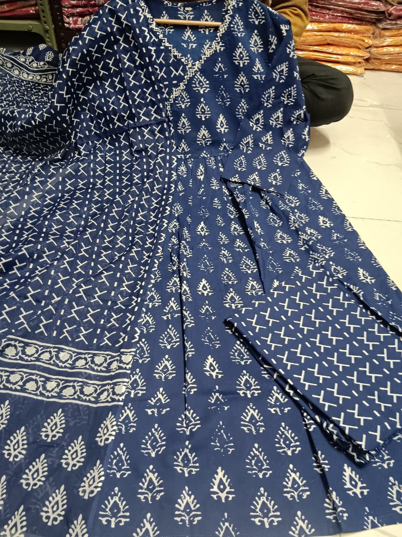 Elegant Angrakha Style Kurta Set