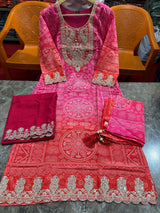 Elegant Flared Chinon Kurti Pant Dupatta Set