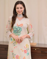 Luxury Reshmi Organza Kurti Pant Dupatta Set