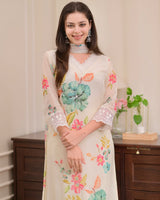 Luxury Reshmi Organza Kurti Pant Dupatta Set