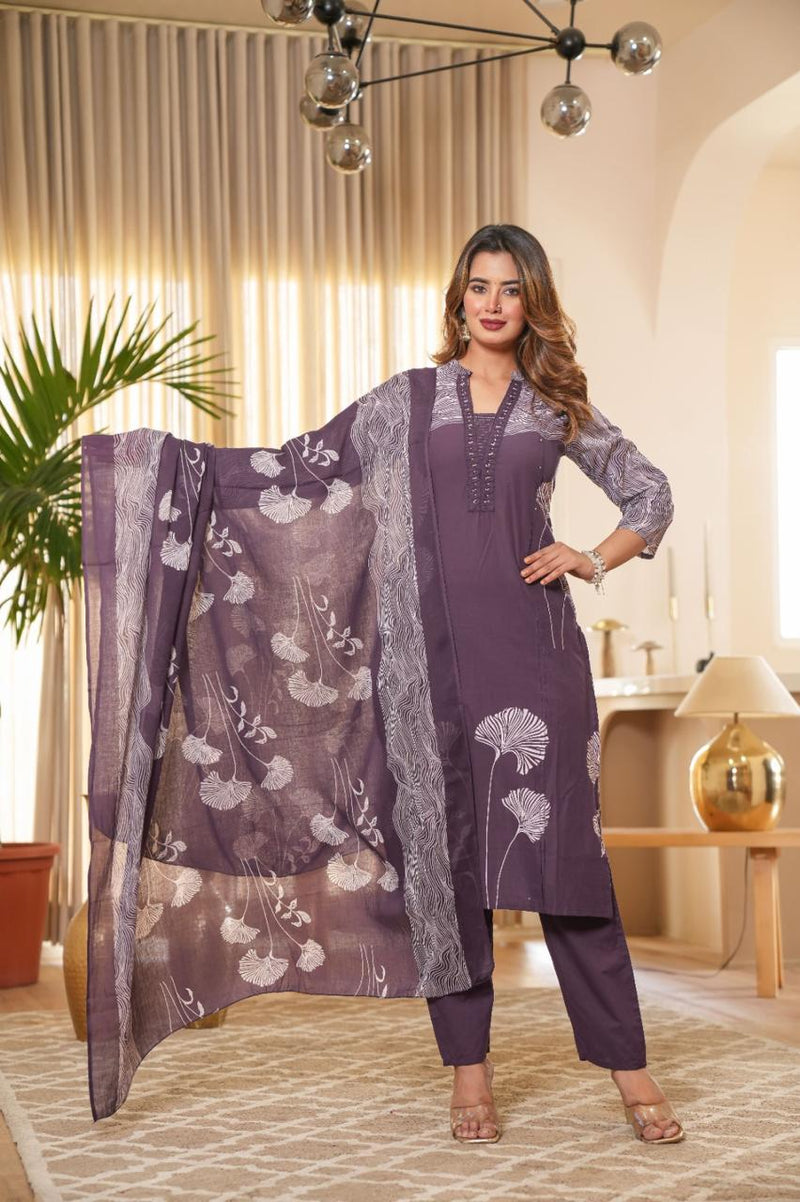 Vibrant Summer Kurti Pant & Dupatta Set