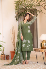 Vibrant Summer Kurti Pant & Dupatta Set