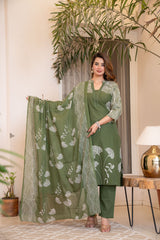 Vibrant Summer Kurti Pant & Dupatta Set