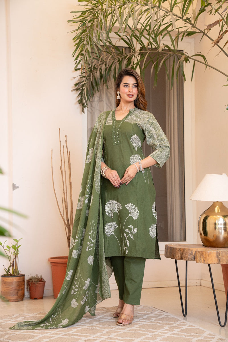 Vibrant Summer Kurti Pant & Dupatta Set