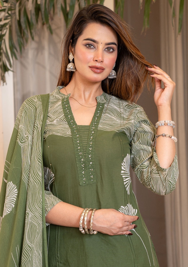 Vibrant Summer Kurti Pant & Dupatta Set