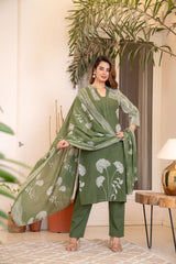 Vibrant Summer Kurti Pant & Dupatta Set