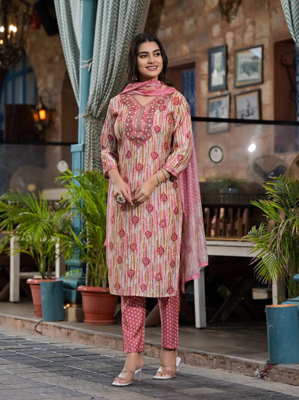 Lime Modal Silk Chanderi Dupatta Suit