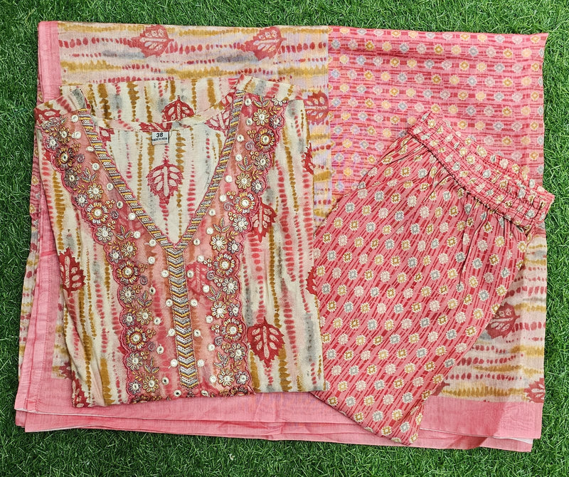 Lime Modal Silk Chanderi Dupatta Suit