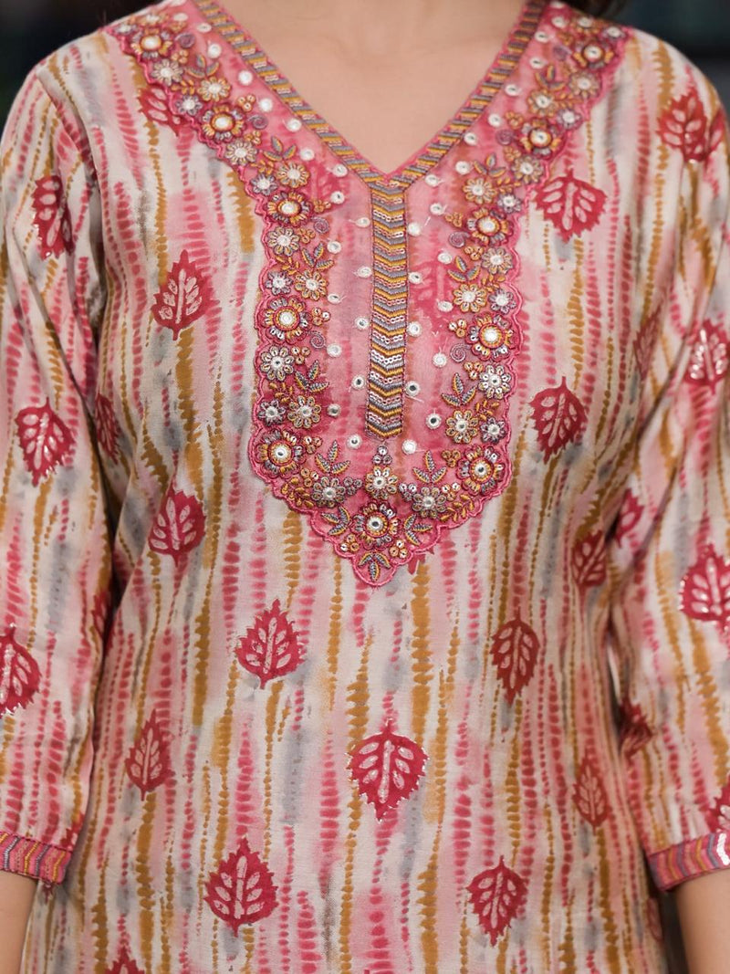 Lime Modal Silk Chanderi Dupatta Suit