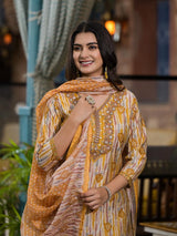 Lime Modal Silk Chanderi Dupatta Suit