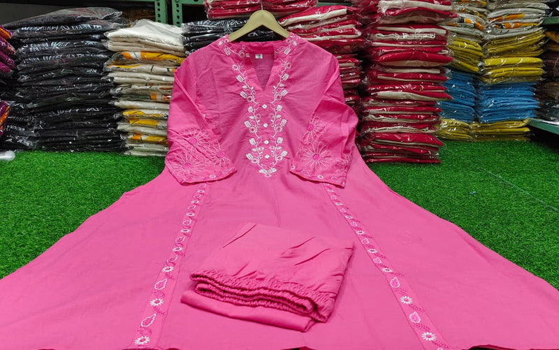 Pure Cotton Collared Kurta Pant Set