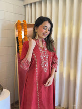 Pure Cotton Collared Kurta Pant Set