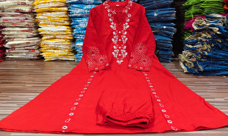 Pure Cotton Collared Kurta Pant Set