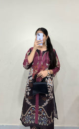 Premium Digital Print Muslin Cord Set