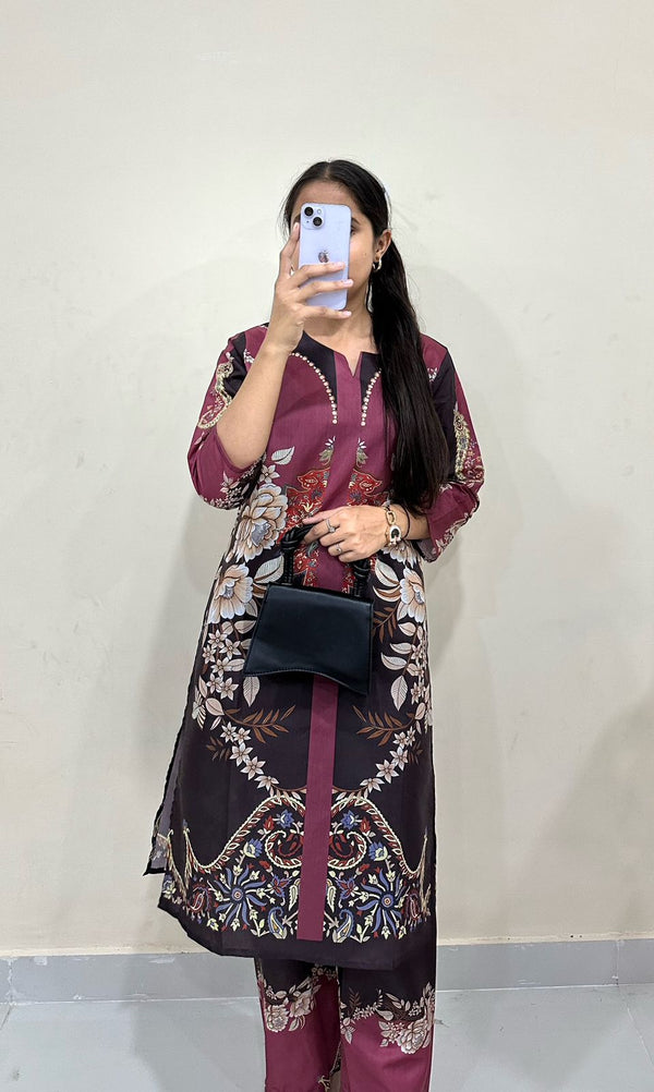 Premium Digital Print Muslin Cord Set