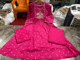 flowy Angrakha Style Anarkali Suit Set