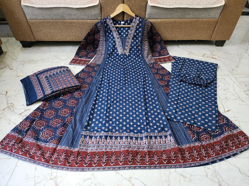 Premium Heavy Cotton 3-Piece Printed Dress Set