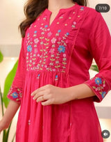 Elegant Cotton Kurta Pant &amp; Dupatta Set