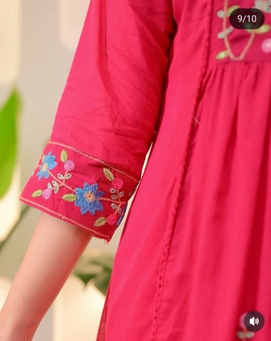 Elegant Cotton Kurta Pant &amp; Dupatta Set
