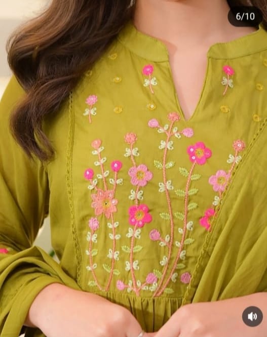 Elegant Cotton Kurta Pant &amp; Dupatta Set