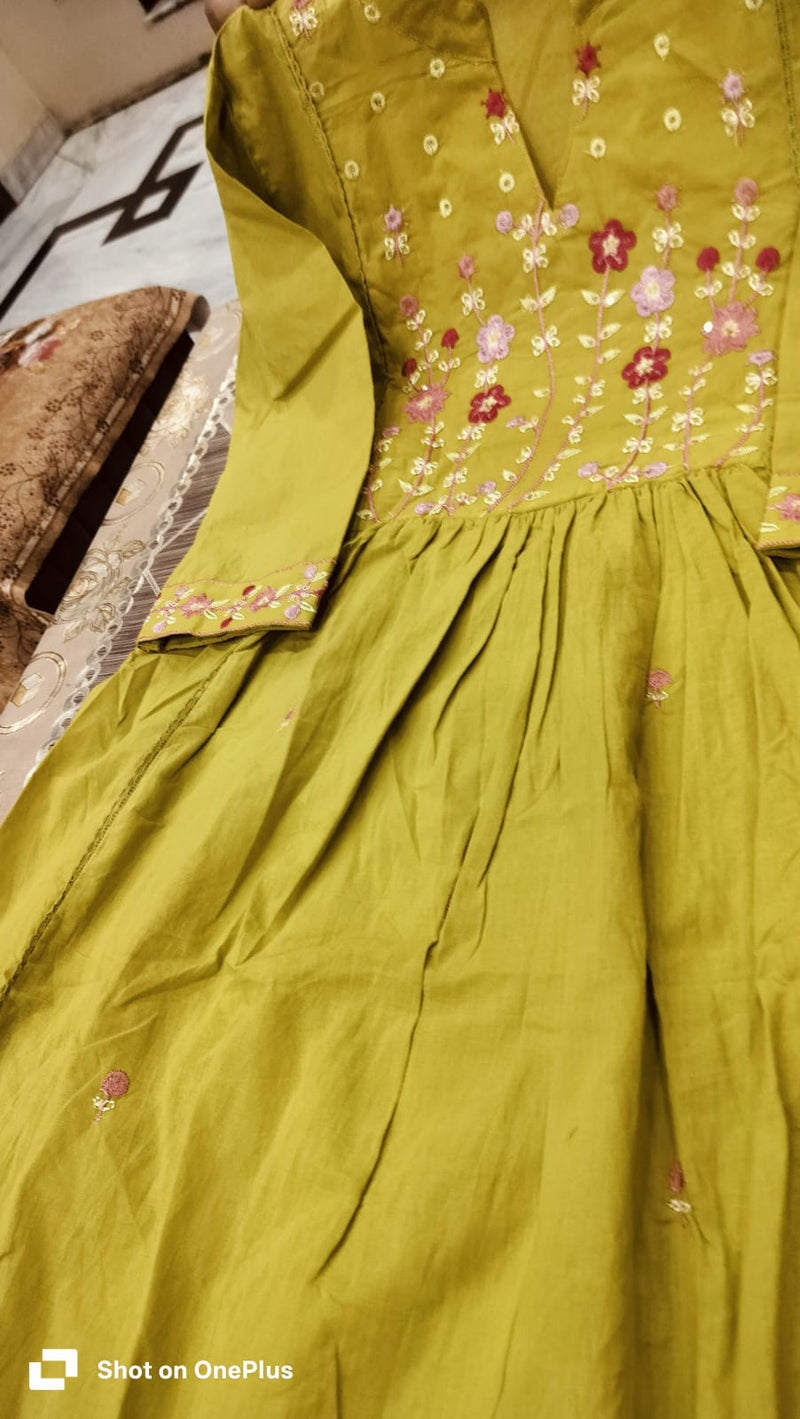 Elegant Cotton Kurta Pant &amp; Dupatta Set