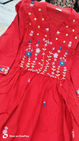 Elegant Cotton Kurta Pant &amp; Dupatta Set